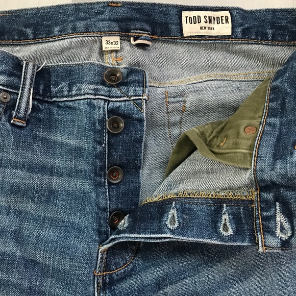 Todd Synder Mens Blue Jeans Selvedge from Japan 33 - Picture 2 of 12